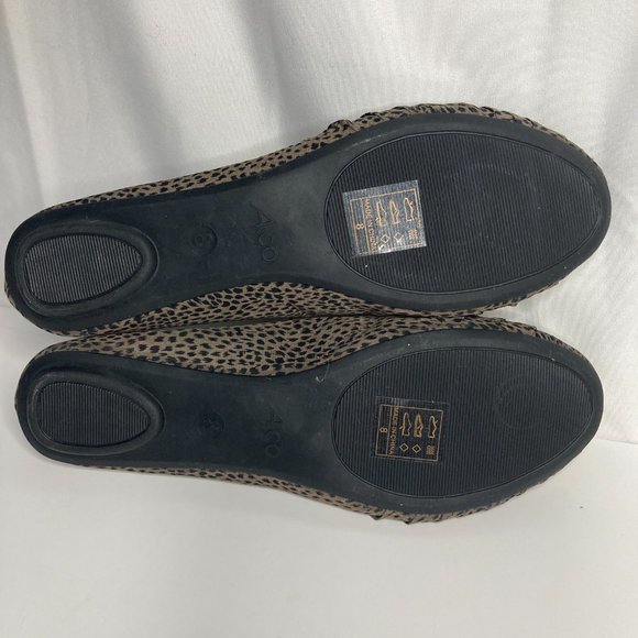NEW A. Co Animal Print Flats Shoes Size 8 Taupe & Black Animal Print - Picture 6 of 6
